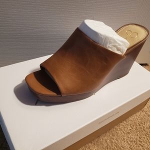 Jessica Simpson wedge heel sandal slide size 9